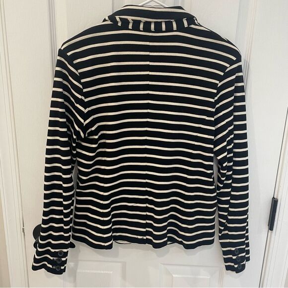 A New Day Black Stripes Button Detail Soft Blazer Women’s Size S - Picture 2 of 5